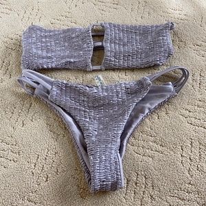 NWOT Grey Cut Out Bathing Suit